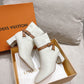 LV PARISIENNE ANKLE BOOT WHITE
