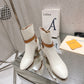 LV PARISIENNE ANKLE BOOT WHITE