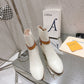 LV PARISIENNE ANKLE BOOT WHITE