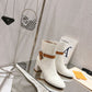 LV PARISIENNE ANKLE BOOT WHITE
