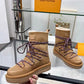 LV ASPEN PLATFORM ANKLE BOOT BEIGE 1AC767