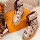 LV PILLOW COMFORT ANKLE BOOT MONOGRAM PINK