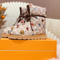 LV PILLOW COMFORT ANKLE BOOT MONOGRAM PINK