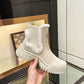 LV RUBY FLAT BOOTS SUEDE CALFSKIN AND SHEARLING BEIGE 1AGWGB
