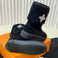 LV ANKLE BOOT STUDDED WITH DIAMONDS BLACK