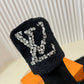 LV ANKLE BOOT STUDDED WITH DIAMONDS BLACK