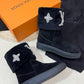 LV ANKLE BOOT STUDDED WITH DIAMONDS BLACK