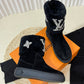 LV ANKLE BOOT STUDDED WITH DIAMONDS BLACK