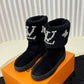 LV ANKLE BOOT STUDDED WITH DIAMONDS BLACK
