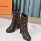 LV SILHOUETTE ANKLE BOOT MONOGRAM BROWN