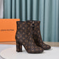 LV SILHOUETTE ANKLE BOOT MONOGRAM BROWN