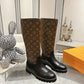 LV ASPEN PLATFORM ANKLE BOOT MONOGRAM BROWN