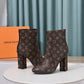 LV SILHOUETTE ANKLE BOOT MONOGRAM BROWN