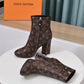 LV SILHOUETTE ANKLE BOOT MONOGRAM BROWN