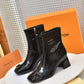 LV SHAKE ANKLE BOOTS BLACK AND BROWN