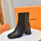 LV SHAKE ANKLE BOOTS BLACK AND BROWN