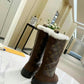 LV SUEDE MONOGRAM BOOTS BROWN