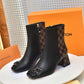 LV SHAKE ANKLE BOOTS BLACK AND BROWN