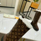 LV SUEDE MONOGRAM BOOTS BROWN