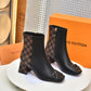 LV SHAKE ANKLE BOOTS BLACK AND BROWN