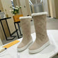 LV SUEDE MONOGRAM BOOTS BEIGE
