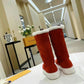 LV SUEDE MONOGRAM BOOTS RED