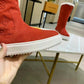 LV SUEDE MONOGRAM BOOTS RED