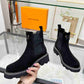 LV LV BEAUBOURG ANKLE BOOT SUEDE IN BLACK 1ACKCJ