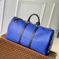 M21105 Keepall Bandoulière 55 Taurillon Handbag travel bag blue calfskin Monogram