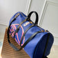 M21105 Keepall Bandoulière 55 Taurillon Handbag travel bag blue calfskin Monogram