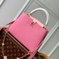 M22375 Capucines MINI Taurillon 21cm pink COWHIDE/ REAL LEATHER