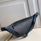 M40187 BUMBAG DamierCobalt fanny pack chest bag Men's bag black calfskin