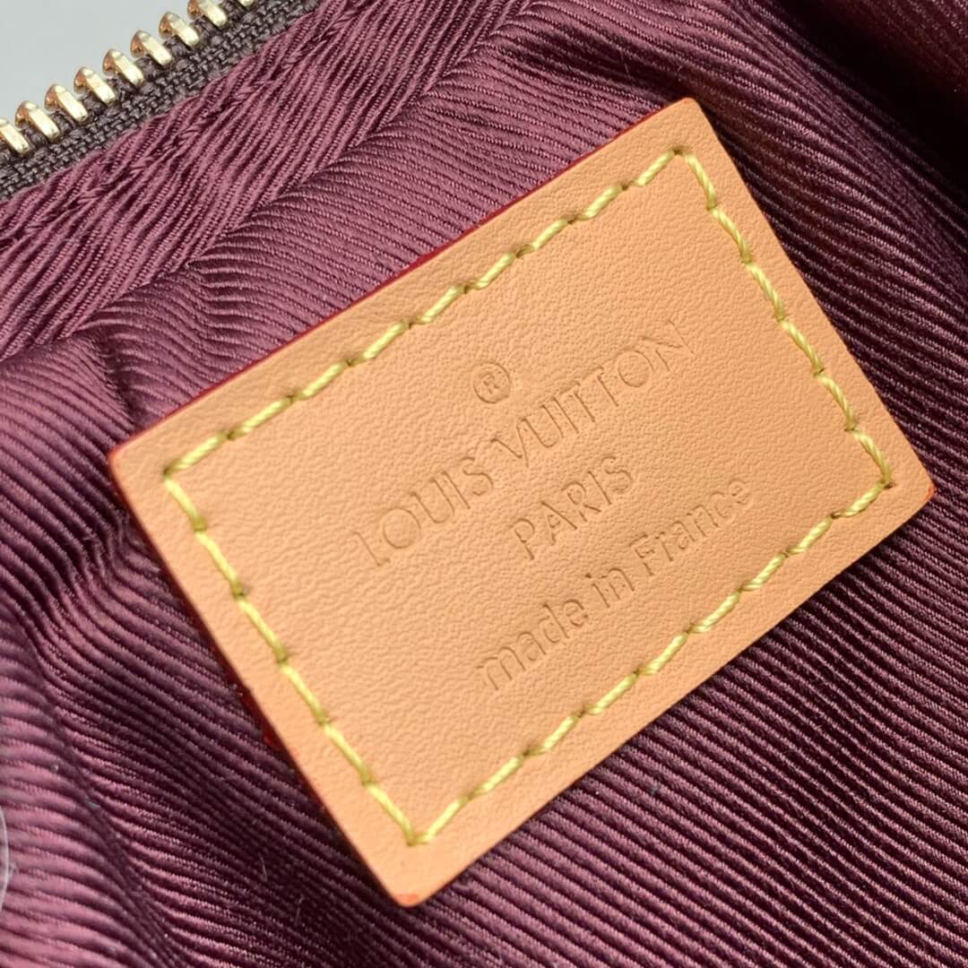 M81098 Moon Bag brown canvas monogram leather