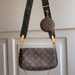M44813 multi pochette accessoires Khaki dark green monogram