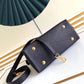 M44866 shoulder bag Handbag calfskin black Small size