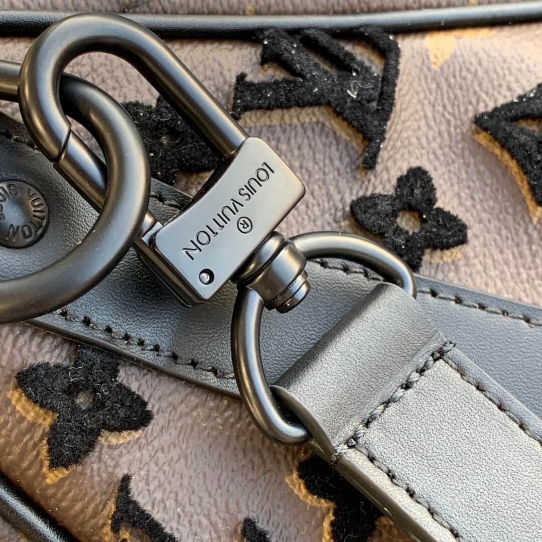 M45046 Keepall Triangle BANDOULIÈRE 50 Tuffetage Handbag cross body bags shoulder bag black calfskin Monogram