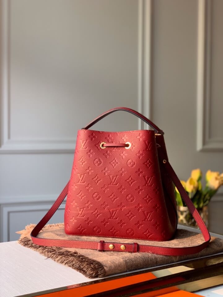 M45305 Neonoe shoulder bag cross body bags red calfskin Monogram Empreint