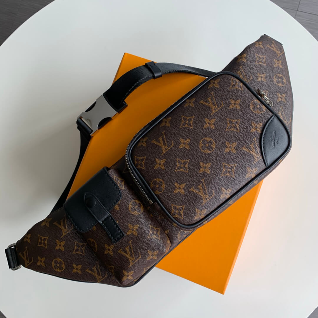 M45337 Damier Graphite cross body bags brown fanny pack calfskin Men's bag bumbag