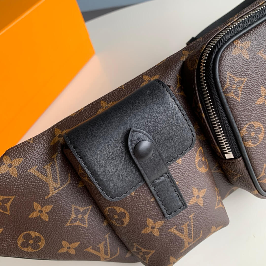 M45337 Damier Graphite cross body bags brown fanny pack calfskin Men's bag bumbag