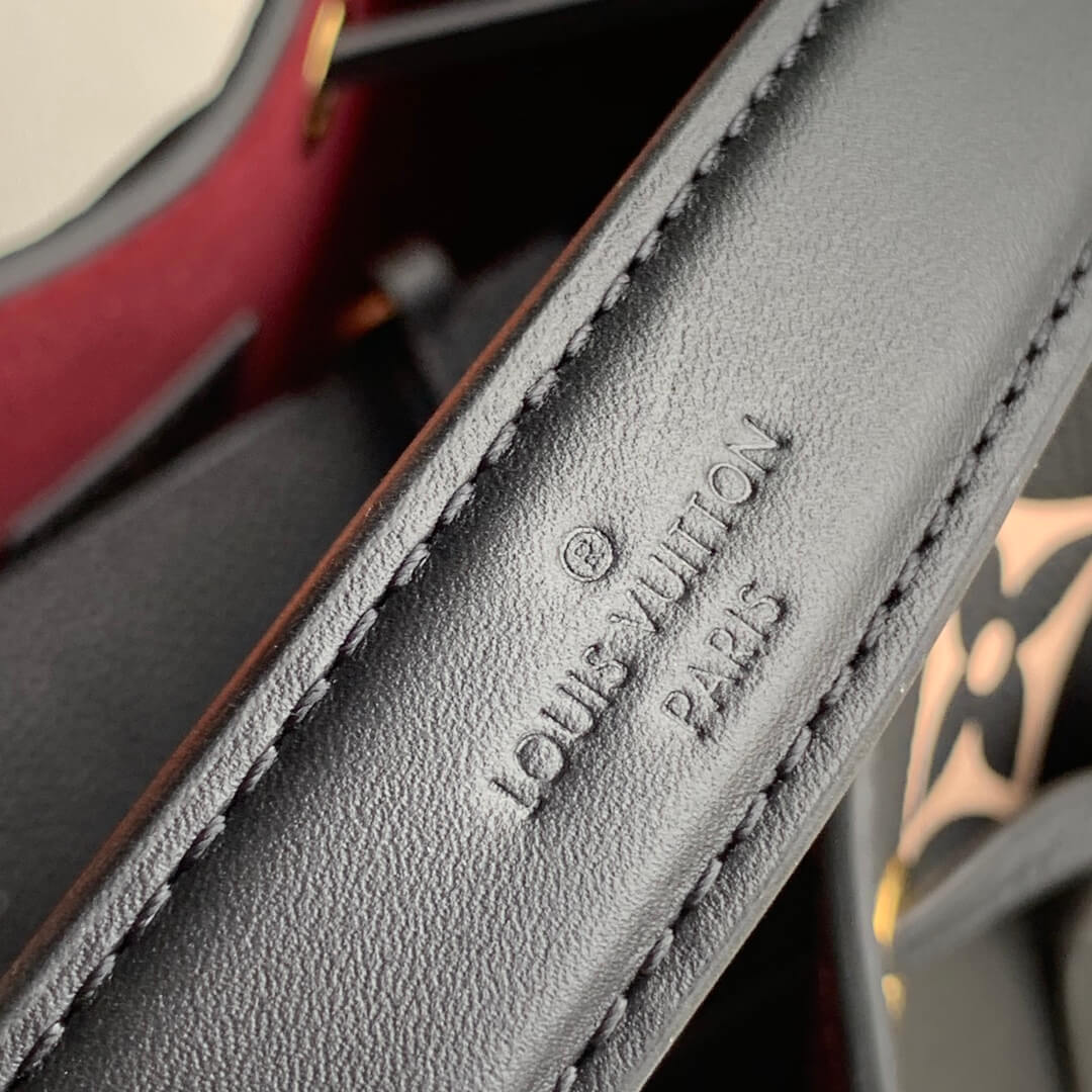 M45497 NEONOE MM Bucket bag BLACK/BEIGE Bicolor Monogram Empreinte leather