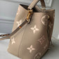 M45555 NEONOE MM DOVE CREAM BICOLOR MONOGRAM EMPREITE LEATEHR bucket bag