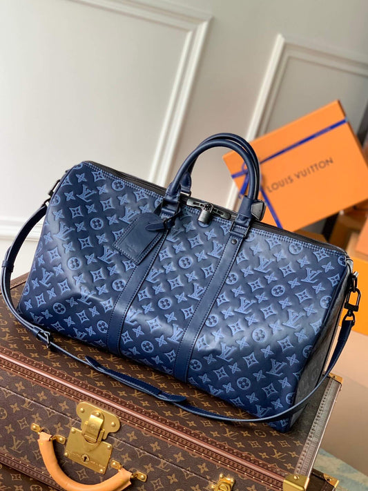 M45731 KEEPALL BANDOULIÈRE 50 Monogram Shadow blue