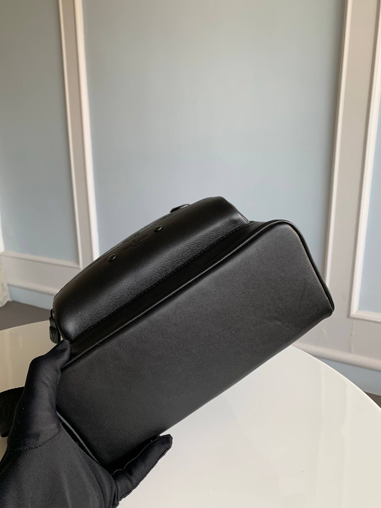 M46107 RACER Monogram Shadow chest bag black calfskin Men's bag bumbag