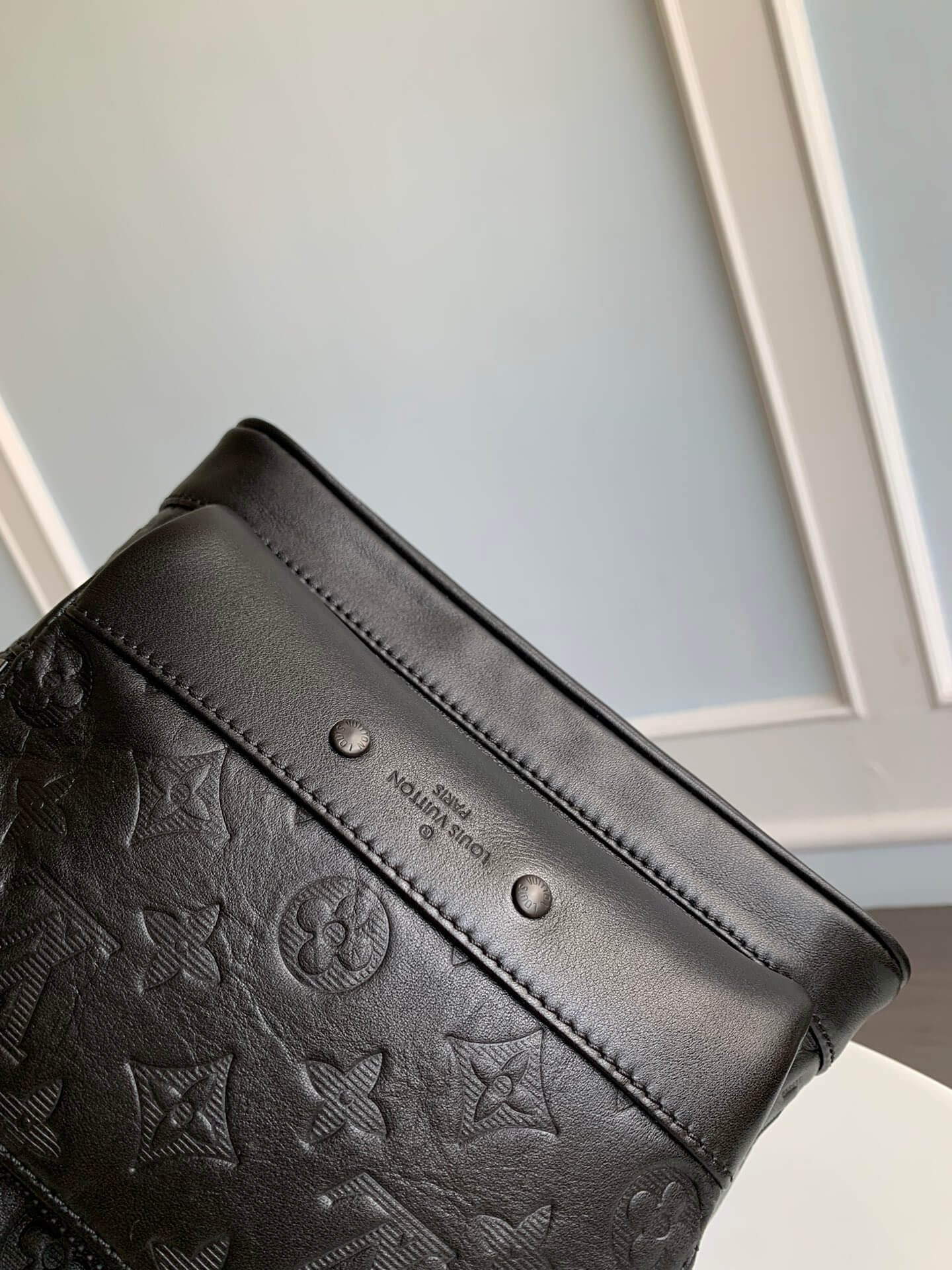 M46107 RACER Monogram Shadow chest bag black calfskin Men's bag bumbag