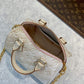 M46163 Handbag shoulder bag cross body bags calfskin dirty white Embossing
