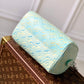 M46163 Handbag shoulder bag cross body bags calfskin green Embossing