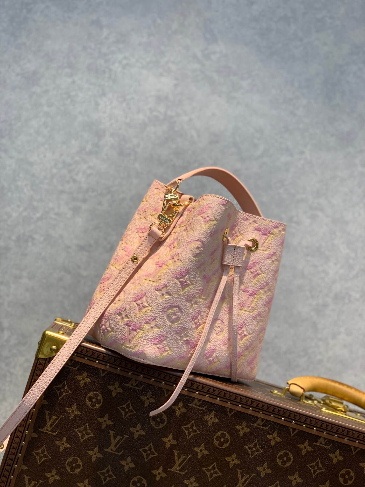 M46174 pink NéoNoé BB Bucket bag Monogram Empreinte