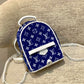 M46207 MINI Palm Springs Match Monogram montsouris backpack blue