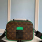 M46246 S LOCK MESSENGER Monogram Macassar green man bag Sac Plat shoulder bag