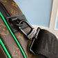 M46246 S LOCK MESSENGER Monogram Macassar green man bag Sac Plat shoulder bag